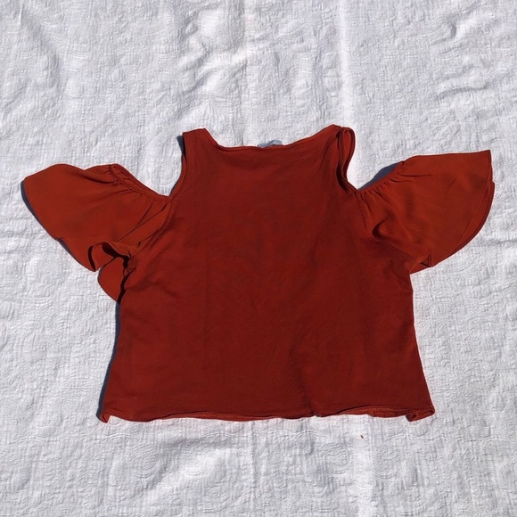 ZARA***Small Orange Cold Shoulder Top!!! - Picture 7 of 7